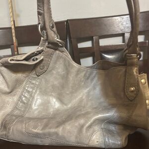 Frye Chic Light Gray Shoulder Bag